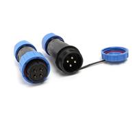 HangTon TY20 4 Pin 25A Electrical Waterproof Connector, Female Male Plug Socket, Screw Terminal Wiring, Quick-Disconnect for Power Outdoor Device, 12awg