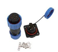HangTon TY20 4 Pin Screw Terminal Waterproof Connector, 25Amp, Panel Mount Plug Socket for Marine Outdoor Power Device