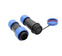 HangTon TY20 7 Pin 5A Bulkhead Connector Male Female Wire Plug Socket Quick-Disconnect, Dust Poof Cap for Automotive Electrical Power Outdoor Device