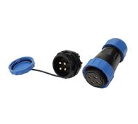 HangTon TY28 4 Pin 45A Power Waterproof Connector, Solder-Free, Bulkhead Plug Socket Female Male Quick-Disconnect for Outdoor Electrical Automotive