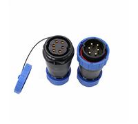 HangTon TY28 6 Pin 25A Aviation Waterproof Screw Crimp Connector Male Female Bulkhead Plug Receptacle Quick-Disconnect for Electrical Power Device