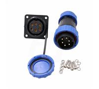 HangTon TY28 6 Pin 25A Screw Crimp Waterproof Connector Male Female Plug Socket Bulkhead Quick-Disconnect for Outdoor Electrical Power Device