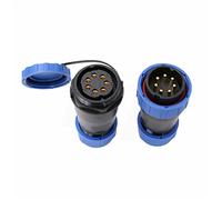 HangTon TY28 7 Pin 25A Bulkhead Dust Poof Connector Male Female Wire Plug Socket Screw-Crimp Easy Quick-Disconnect for Automotive Electrical Power Device