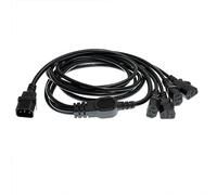HangTon UPS PDU Computer Monitor PC Power Splitter Cord C14 to 4 x C13 10A 250V Extension Adapter Cable 1.8m