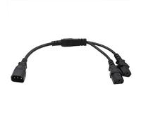 HangTon UPS PDU Computer PC Power Splitter Cord IEC320 C14 to 2 x C13 10A 250V Extension Adapter Cable 12''