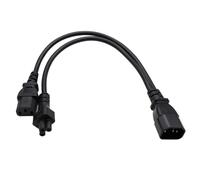 HangTon UPS PDU CPU Power Cord Adapter IEC320 C14 to C13 C5 Mickey Mouse for Computer PC Monitor TV, 125V-250V 10A 2.5A 30cm