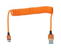 HangTon USB C PD 45W High-Speed Charging Power Cable, CarPlay, USB-A to Type-C for R5 A7C FX3 S5II Camera, iPhone 15/16 Pro Max, Galaxy S24/S23, LG V30, iPad, MacBook Pro, Laptop, Braided Coiled