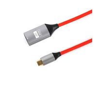 HangTon USB-C to HDMI Adapter Cable 4K60p for iPhone 15/16 Pro Max, MacBook Pro/Air, Samsung HUAWEI Laptop Phone to TV Monitor Projector Display, Screen Mirroring, red Braided, 20cm