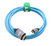 HangTon USB-C to HDMI Cable 4K60 for Screen Mirroring, iPhone 15/16, MacBook Pro/Air Dell Lenovo Laptop Phone to TV PC Monitor Projector Display, Blue Braided, 6FT