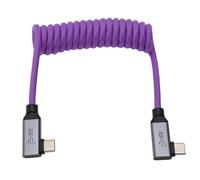 HangTon USB Type-C Cable, 4K Video Recording, Super Speed Data, 5/9/12/15/20V Power for Samsung SSD LUMIX Nikon Canon Sony Camera iPhone Laptop Display Monitor, Right Angle USB-C