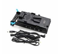 HangTon V Mount V-Lock Battery Plate Splitter 7-Way Output Power Supply Adapter D-tap DC USB 15mm Rod for Sony Camera Rig