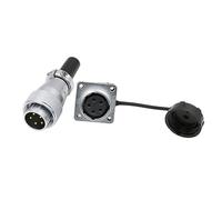 HangTon WS20 5 Pin Aviation Circular Connector Solder 10A Plug Chassis Socket for Industrial Power Electrical Application 14awg Cable