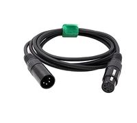 HangTon XLR 4 Pin Male Power Supply Extension Cable to XLR 4 Pin Female 2m for Camera Monitor Recorder Mixer