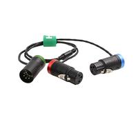 HangTon XLR 5 Pin Audio Y Cable for Microphone Recorder to Sony Venice ARRI Alexa LF SXT Amira Varicam Camera 2 XLR3F Low-Profile 50cm