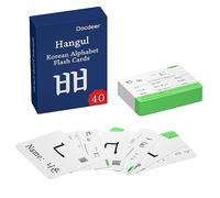 Hangul Korean Alphabet Syllabary Flash Cards for Beginners & Adults - Korean Educational Learning Flash Cards - Learning Video with Pure Pronunciation - Example Sentence & Words
