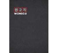 Hangul Manuscript Paper Notebook, Wongoji: Korean Handwriting Practice with Basic Square Grid and dash line guide. Essay, Composition
