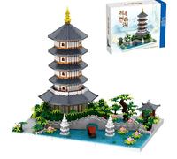 Hangzhou West Lake Architecture Building Blocks Set, 3976 PCS Chinese Ancient Famous Architecture Micro Blocks Kits, House Model Building Toy, Collectible Creative Gift for Children and Adults