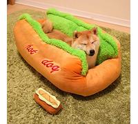 HANHAN Personalised Cute Calming Hot Dog Bed Cat Cushion Orthopedic Small/Medium/Large Sofa Wicker Anti Anxiety Memory Foam Shew Proof Indestructible Comfy Sleep Cave Corgi