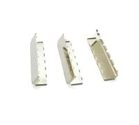 hanhanlop 10 Pcs Belt End Tip Buckle 1.5" 38mm Metal Nickle For Cotton Webbing Tag Bag Nickle