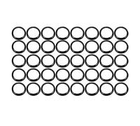 HANHEFLY 40pcs Silicone Fishing Rod Building Trim Round Bundle for Line Tangling Binding Force Black (21mm)