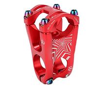 HANHEFLY ALUMINIUM ALLOY 50MM SHORT bike STEM MOUNTAIN BIKE CONTROL STABILITY FOR XC AM DURABLE (Red)
