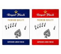 HANIA Royal Playing Cards, 2 Pack, Linen Finish, Poker Size, Casino Grade
