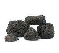 Hanicks Aquarium Stones Fish Tank Rocks Natural Decoration for Aquascaping (Black Lava Rock, 25KG)