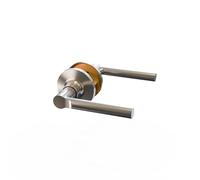 Hanicks Brushed Nickel Passage Door Handle Set HAN3910BN - Non-Locking Lever Handles - Includes Spindle & Fixings - Fits 64mm/76mm Latch - for Houses & Caravans