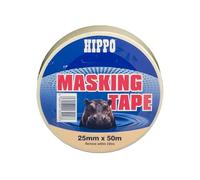 Hanicks Hippo General Purpose Masking Tape Sizes: 25/38/50/75mm x 50m Long H18400/H18401/H18402/H18408 Genuine Part (25mm Width)
