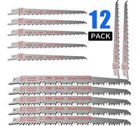 Hanida Reciprocating Saw Blade Set 12 Pack, 9-Inch 5-Pack and 6-Inch 7-Pack Sabre Saw Blades CRV Pruning Saw Blades for Metal and Wood Cutting