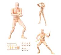 Haniforever Artists Manikin Drawing Figure Mannequin,Cool Action Figure Stop Motion Figure with Joints,Art Drawing Model Human Body for Sketching Supplies,Painting,Artists,Decoration(Flesh,Male)