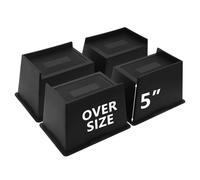 HANIHUA 4 Pack Bed Risers 5 inch Heavy Duty, Oversized Furniture Risers | Extra Wide Bed Lifts Risers for Couch, Table, Sofa, Dorm Twin XL, Desk, Bed Frame Risers Supports Up to 6,500 Lbs
