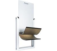 HANIML Aluminum Large Dog Door with Magnets Double Flaps Doggie Door for Large Dogs Up to 100 lbs, Extreme Weather Energy Efficient with Lockable Panel