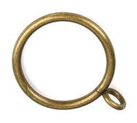 Hanitronic 30 PCS 1.5-Inch Antique Brass Curtain Rings with Eyelets for Curtain Rods