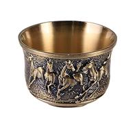 Hanitss Vintage Metal Tea Cup Handmade Retro Carving Teacup Gongfu Tea Ceremony Cup Vintage Copper Wine Glass Copper Drink Cup for Gift