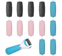HANIUTTY 12 x Scholl Compatible Roller Refills, Extra Exfoliating, 3 Types of Roughness Replacement for Foot File Refills for Replacement Roller Heads