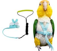 Hanjiajia Pet Parrot Bird Harness Adjustable Pull Rope Bird Flight Harness Traction Rope with Beautiful Wings for Parrot Pigeon