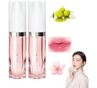Hanjilian Moisturizing Color Changing Lip Balm, Beautyfeb Color Changing Lip Plumping Essence Oil, Non-Sticky Long Lasting Tinted Lip Oil Lip Care, Lip Moisturizer, Hydrating Lip Stain (01#-2PC)
