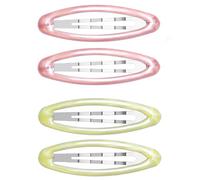 Hanjing 4 Piece Large Hair Clips, Oval Snap Clips French Hair Accessories for Thin and Thick Hair (pinces à cheveux ovales pour cheveux fins et épais)