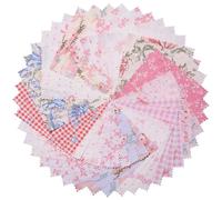 Hanjunzhao Bow Print Cotton Fabric Squares, Layer Cake Fabric Clearance for Quilting 10 inch, Layer Cakes 10 inch Squares for Quilting, DIY Bowknot, Holiday Valentine's Party Decor, and Crafts, Bows