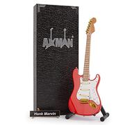 Hank Marvin (The Shadows) Miniature Guitar Replica - Music Gifts - Handmade Ornamental 1/4 Scale - Includes a Display Box, Name Tag and Miniature Guitar Stand