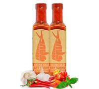 Hank Sauce Hank’S Heat Hot Sauce Versatile Hot Pepper Sauce with Fresh Basil, Garlic & Aged Peppers Hot Garlic Sauce with Mild Heat & Unique Flavor Multipurpose Habanero Sauce 2 X 8 Ounces 2 Bottles