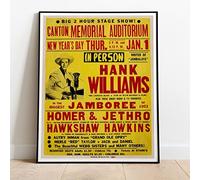 Hank Williams 1953 Canton Memorial Tour Live Concert Promo : A Huge 30"x24" Poster Print Vintage Retro Reproduction Perfect For Home Bedroom Living Room : BRING YOUR WALLS TO LIFE !