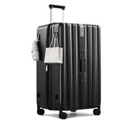 Hanke 24/29 Inch Plus Expandable Luggage Large Suitcases with Wheels,Checked Luggage Hard Shell Suitcases, PC Trunk Luggage Extra Large Suitcase with Lock for Women Men, Jet Black, 29" Plus Expandable