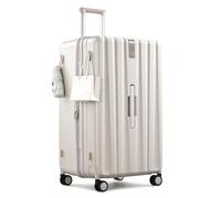 Hanke 24/29 Inch Plus Expandable Luggage Large Suitcases with Wheels,Checked Luggage Hard Shell Suitcases, PC Trunk Luggage Extra Large Suitcase with Lock for Women Men, Ivory White, 29" Plus