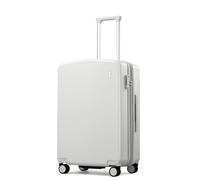 Hanke 24 Inch Expandable Hard Sided Luggage with Spinner Wheels, Checked Luggage for Travel, Hard Shell Suitcases With Wheels Durable Medium Suitcase for Woman Men with Tsa Lock(Smoke White)