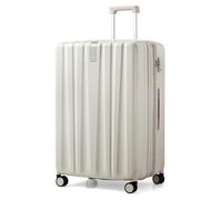 Hanke 29 Inch Expandable Suitcase Extra-Large PC Hardshell with 4 Double Spinner Wheels Smooth Rolling Oversize Suitcase for Long Trips, Ivory White