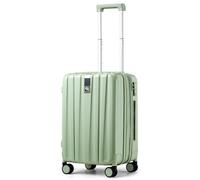 Hanke Cabin Suitcase Expandble 20 Inch Hard Shell Suitcase with Wheels Hand Luggage Cabin Case Pc TSA Luggage for Weekender Travel, Bamboo Green