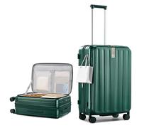 Hanke Carry On Luggage PC Hardshell Luggage Top Open Suitcases, Blackish Green, 24 Inch Expandable