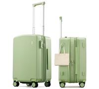 Hanke Expandable Carry On Luggage 22x14x9 Airline Approved, 20 Inch Hard Shell Suitcases with Wheels, Lightweight Travel Luggage Carry On Suitcase for Woman & Men with Tsa Lock(Bamboo Green)